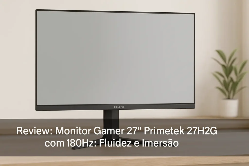 Monitor Gamer 27" Primetek 27H2G com 180Hz: Fluidez e Imersão