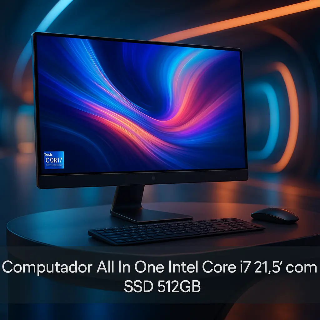 Computador All In One Intel Core i7 21,5" com SSD 512GB