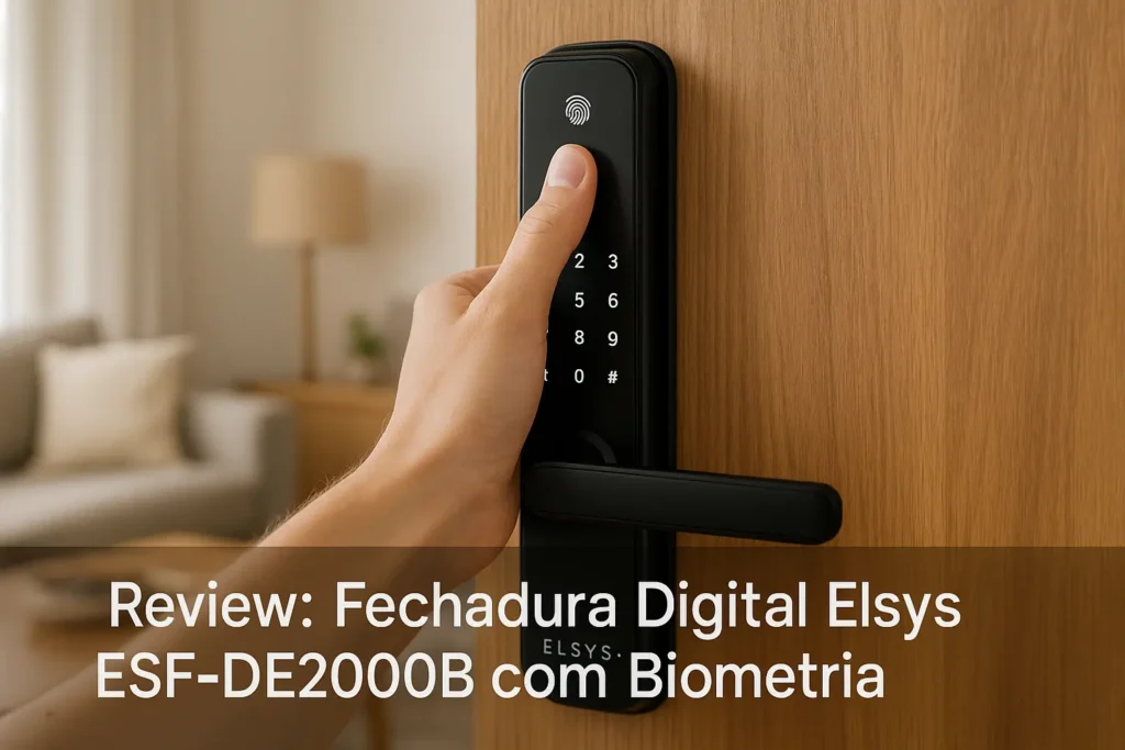 Fechadura Digital Elsys ESF-DE2000B com Biometria