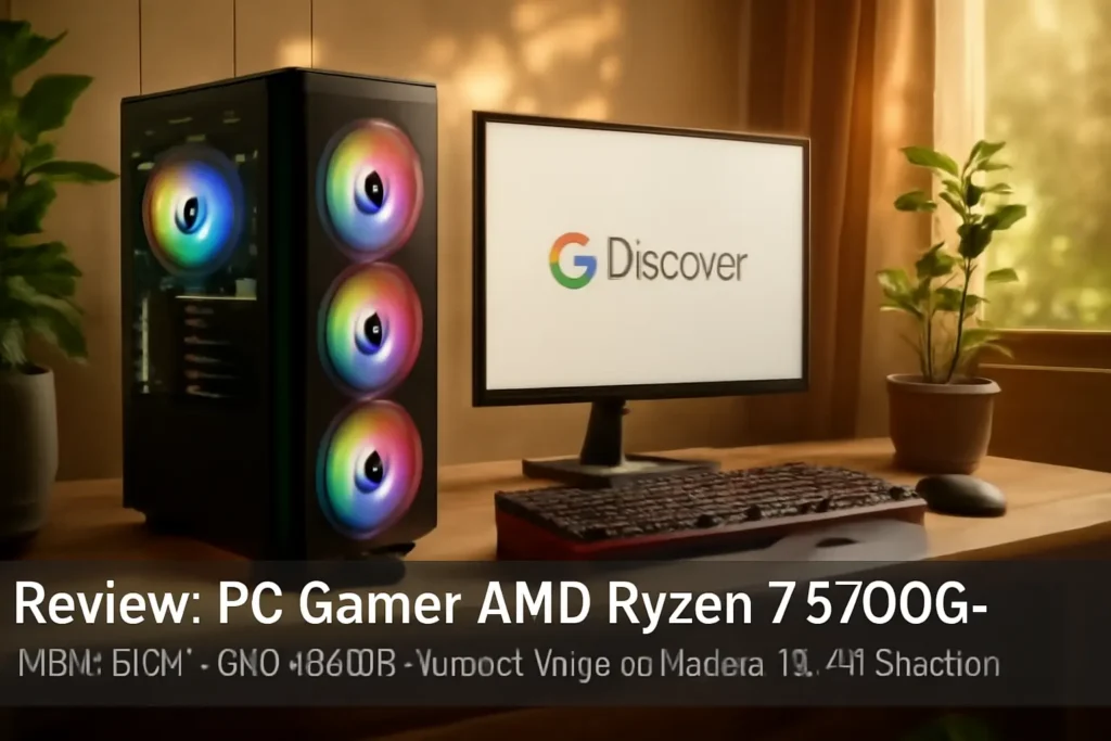 PC GAMER AMD RYZEN 7 5700G - 16GB DDR4 - SSD 240GB - RADEON VEGA 8 - MONITOR 19'' - KIT GAMER RGB