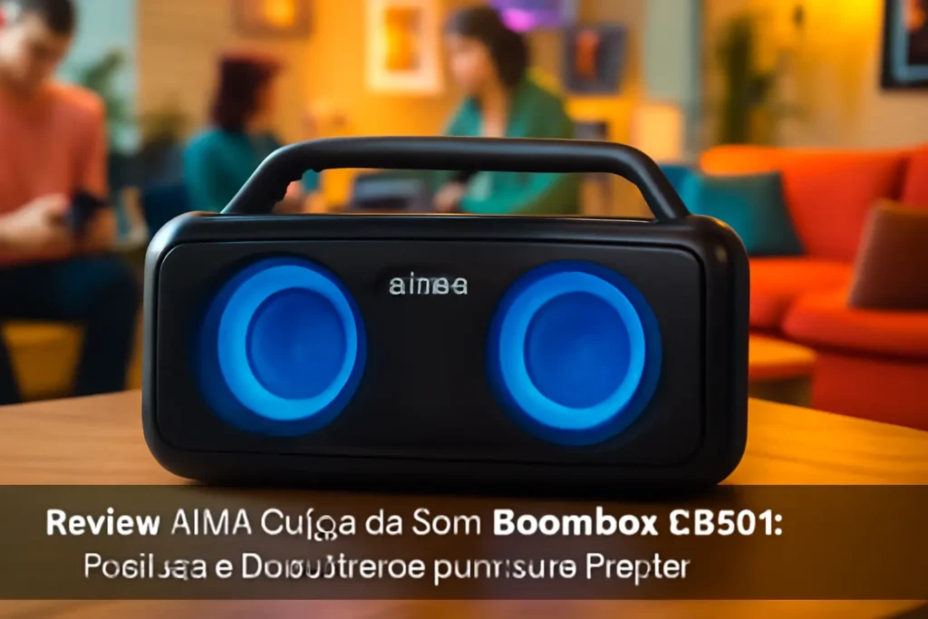 AIWA Caixa de Som Boombox BBS01: Potência e Durabilidade para Suas Playlist