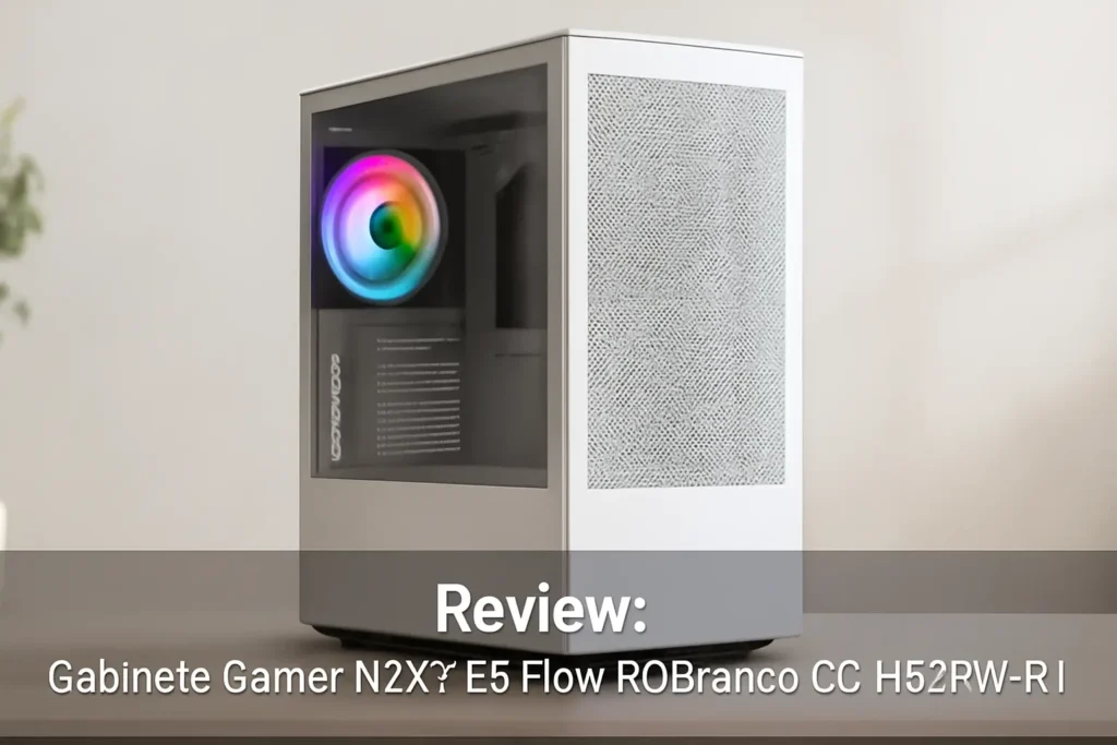 Gabinete Gamer NZXT H5 Flow RGB Branco CC-H52FW-R1 - Desempenho e Estilo para seu Setup