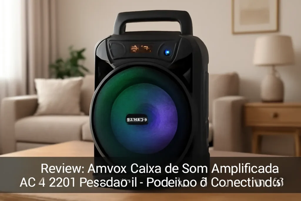 Amvox Caixa de Som Amplificada ACA 2201 Pesadão II - Potência e Conectividade