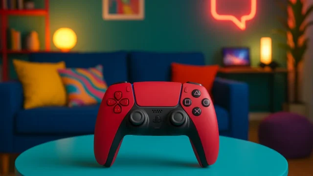 Controle Dualsense Cosmic Red: imersão e conforto