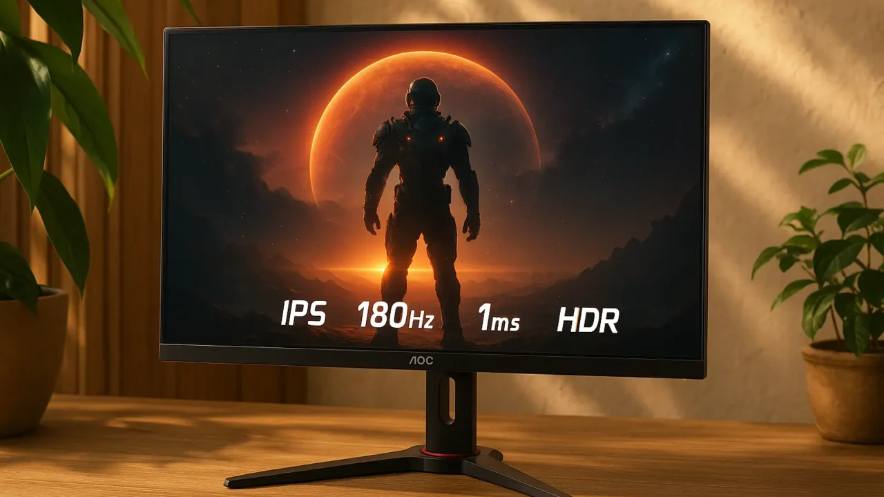 Monitor Gamer AOC 24" 180Hz 1ms HDR IPS: desempenho real