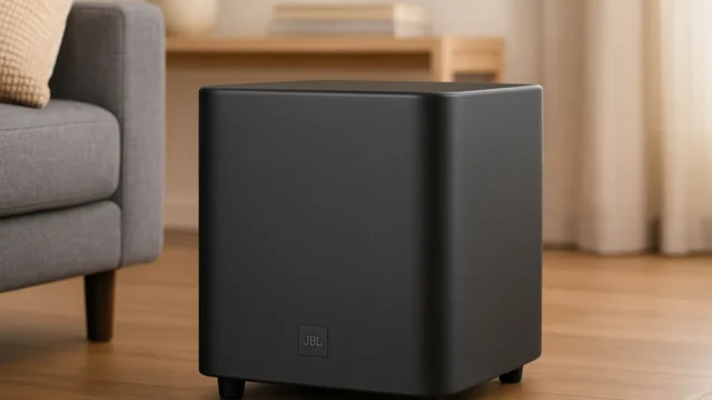 JBL SW8A-MS: grave potente e sem distorções