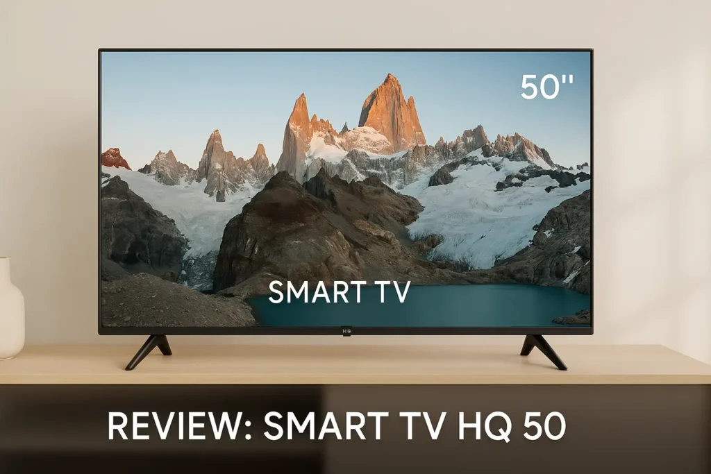 Smart TV HQ 50": design moderno e ótima conectividade