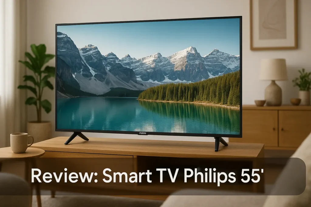 Smart TV Philips 55": imagem vibrante e comandos por voz