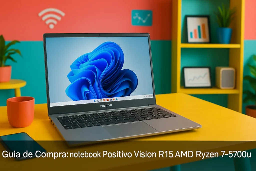 5 Notebooks Positivo Vision R15 com Ryzen 7-5700U em 2025