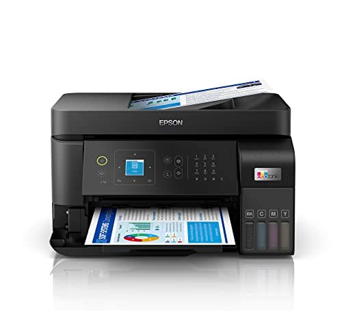 Multifuncional Epson EcoTank L5590 - Tanque de Tinta Colorida, Wi-Fi Direct, Ethernet, Fax, ADF, Bivolt, Preta