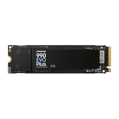 Samsung SSD 990 EVO Plus 2TB, PCIe Gen 4x4, Gen 5x2 M.2 2280, velocidades de até 7.250 MB/s, armazenamento de atualização para PC/laptops, tecnologia HMB e Turbowrite inteligente 2.0, (MZ-V9S2T0B/AM)