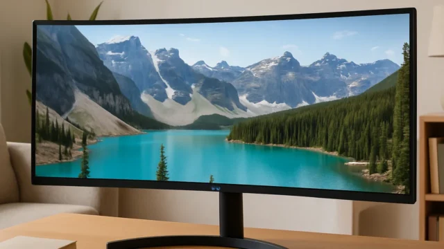 6 monitores LG 34wp65c-b ultrawide 34 com design premium por preço justo