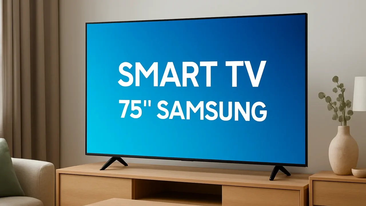Smart TV 75 Samsung até R$7.999 com avaliações ★4,6