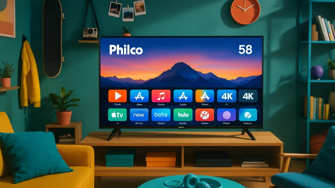 TV 58 polegadas 4K Philco barato e confiável para qualquer bolso