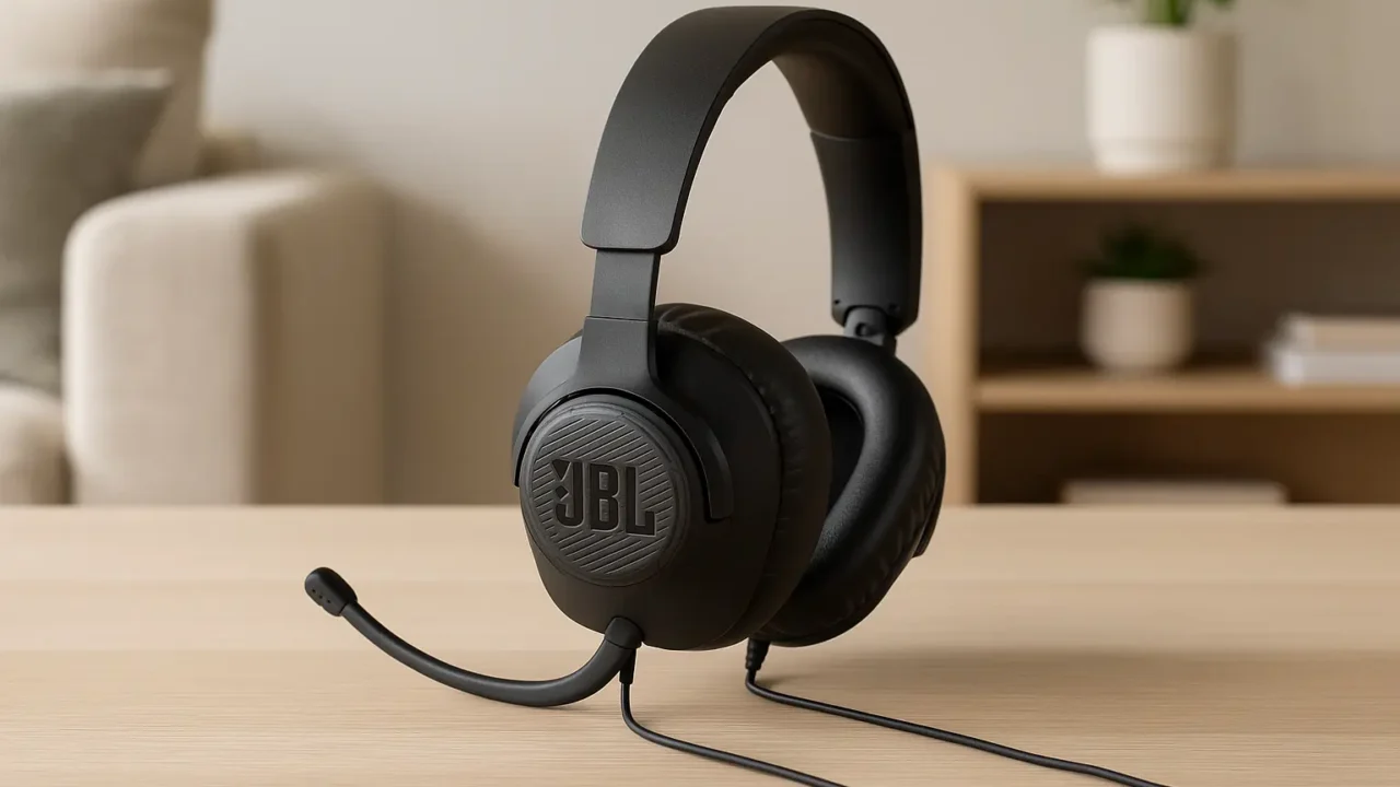 Fone de ouvido headset gamer JBL Quantum 100 preto baratos e bons mais vendidos no Brasil