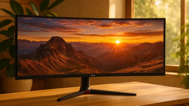6 monitores LG 34 curvo ultrawide 144Hz 1ms com suporte VIP