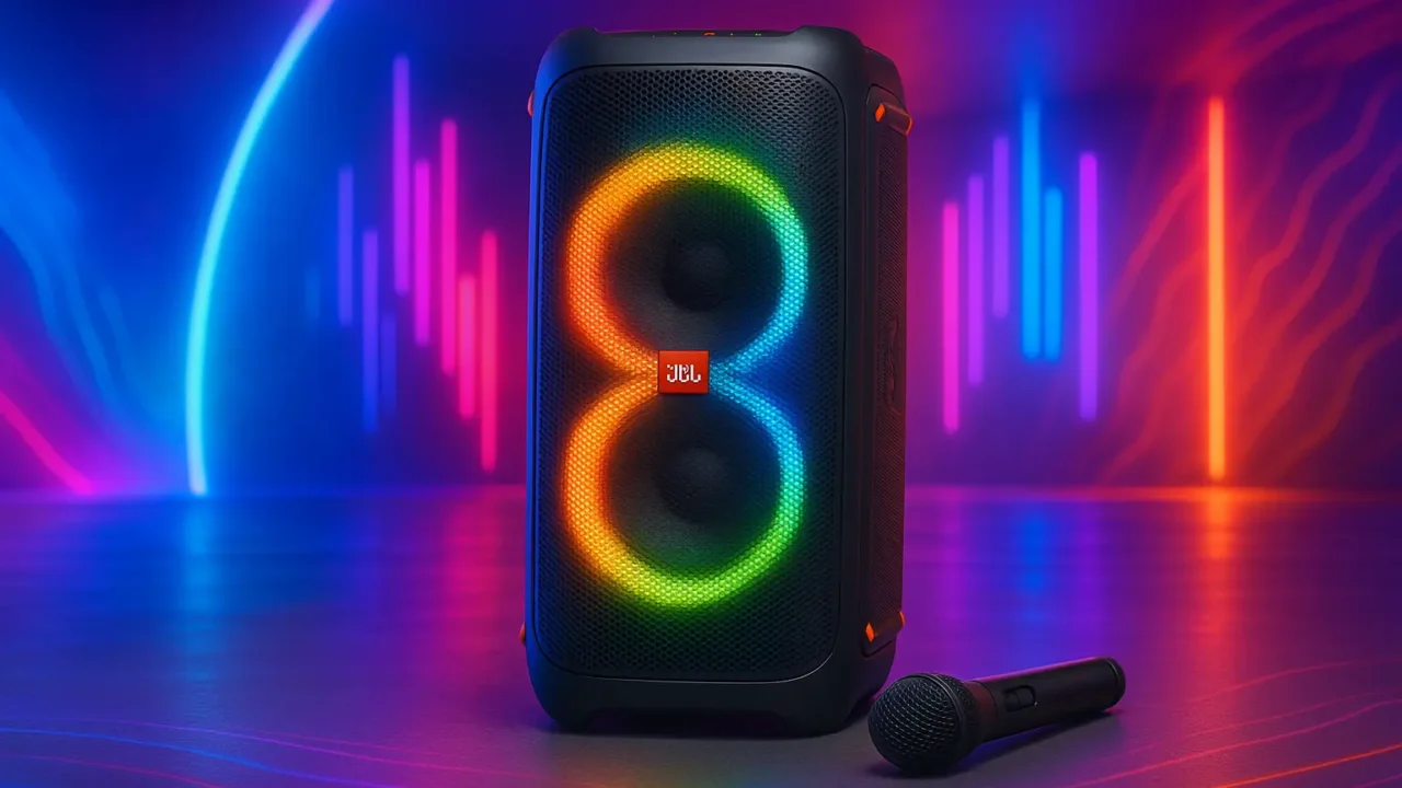 Melhor caixa JBL PartyBox com microfone para som potente