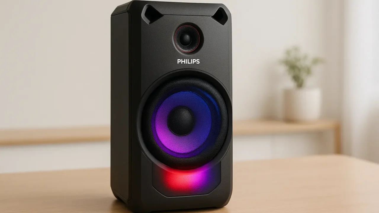 Melhor caixa de som party speaker Philips 1300W com potência