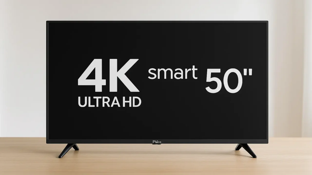 TV smart 50 polegadas Philco barato com alta avaliacao