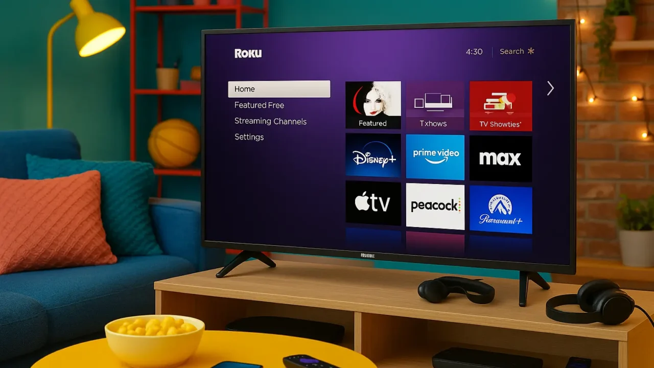 6 televisão Roku 43 polegadas com desempenho turbinado