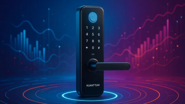 Melhor Fechadura Digital Biométrica Inteligente Kuanttum Delta com alto nível de segurança