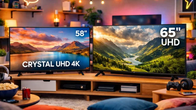 Samsung Smart TV 58" Crystal UHD 4K U8500F vs LG Smart TV 65" UHD 65UA85: Performance ou Tamanho?