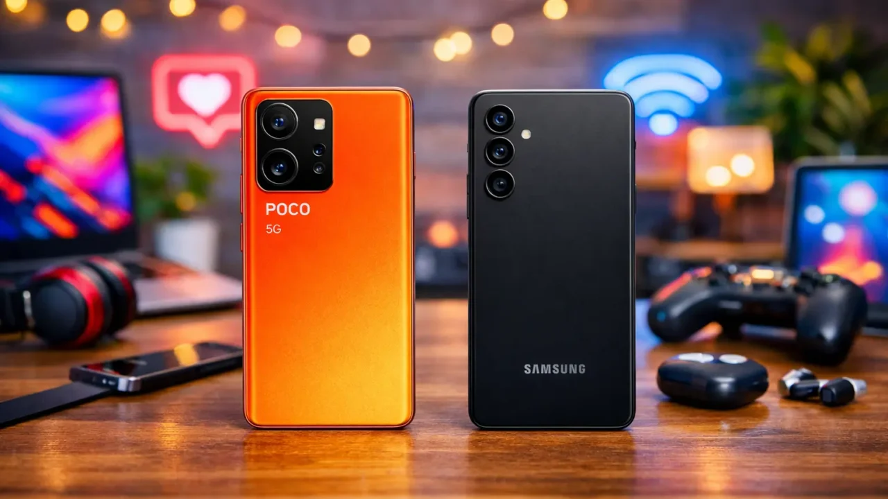 Smartphone Xiaomi Poco X7 Pro 5G vs Samsung Galaxy A56 5G: Desempenho ou Conectividade?