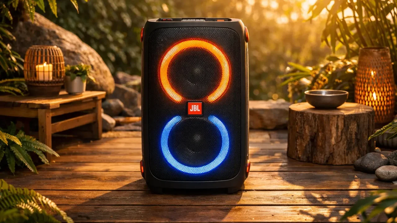 6 Caixa JBL Partybox Stage 320 com desempenho turbinado para