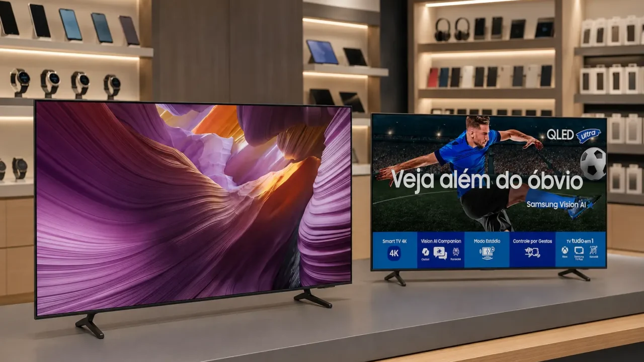 Smart TVs Samsung de 55 polegadas: 4 opções para uso real