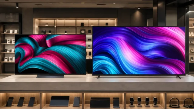Samsung QEF1 ou LG OLED C5: 50" QLED ou 77" OLED?