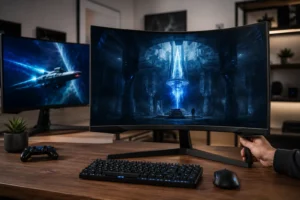 Monitor gamer QHD de 32 ou 34 polegadas: quando a tela maior muda a escolha