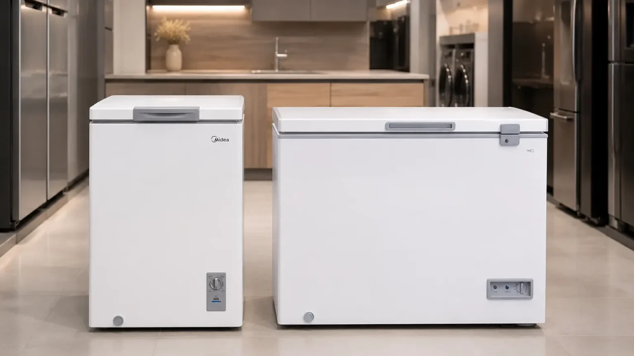 Midea 100L ou HQ 200L: qual freezer horizontal faz mais sentido?