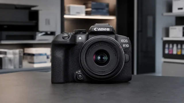 A EOS R10 ocupa o meio entre DSLR básica e full-frame avançada