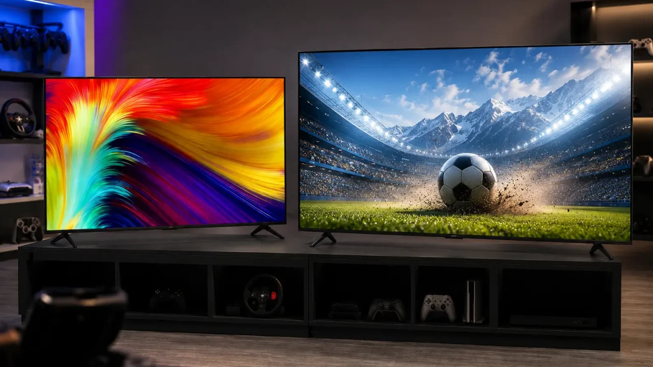 TCL P735 65 ou P8L 75: tamanho ou QLED 144Hz na sala?