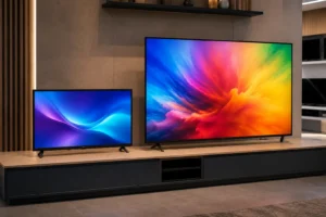 Samsung H5000F ou LG QNED70: tamanho da tela muda a escolha