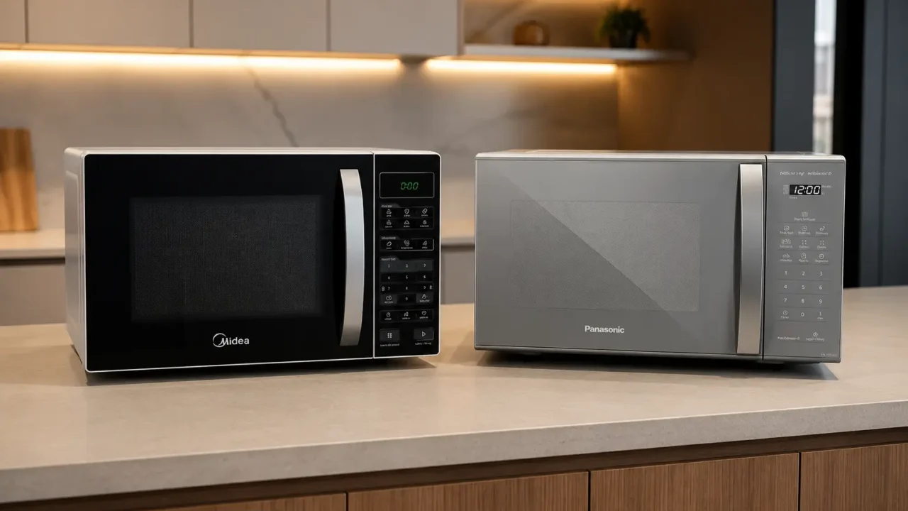 Midea 27L e Panasonic 27L: o desempate está nas funções