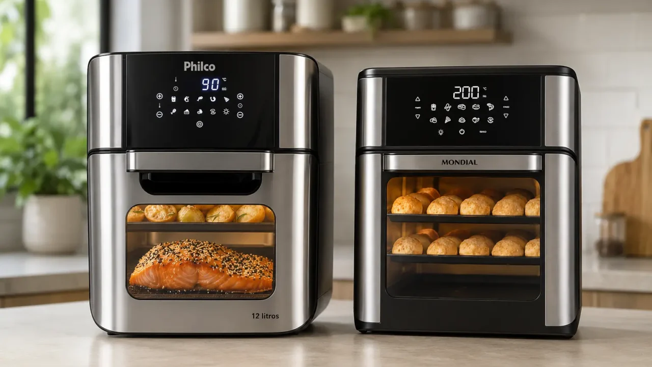 Philco ou Mondial: air fryers oven de 12L diferem nos recursos