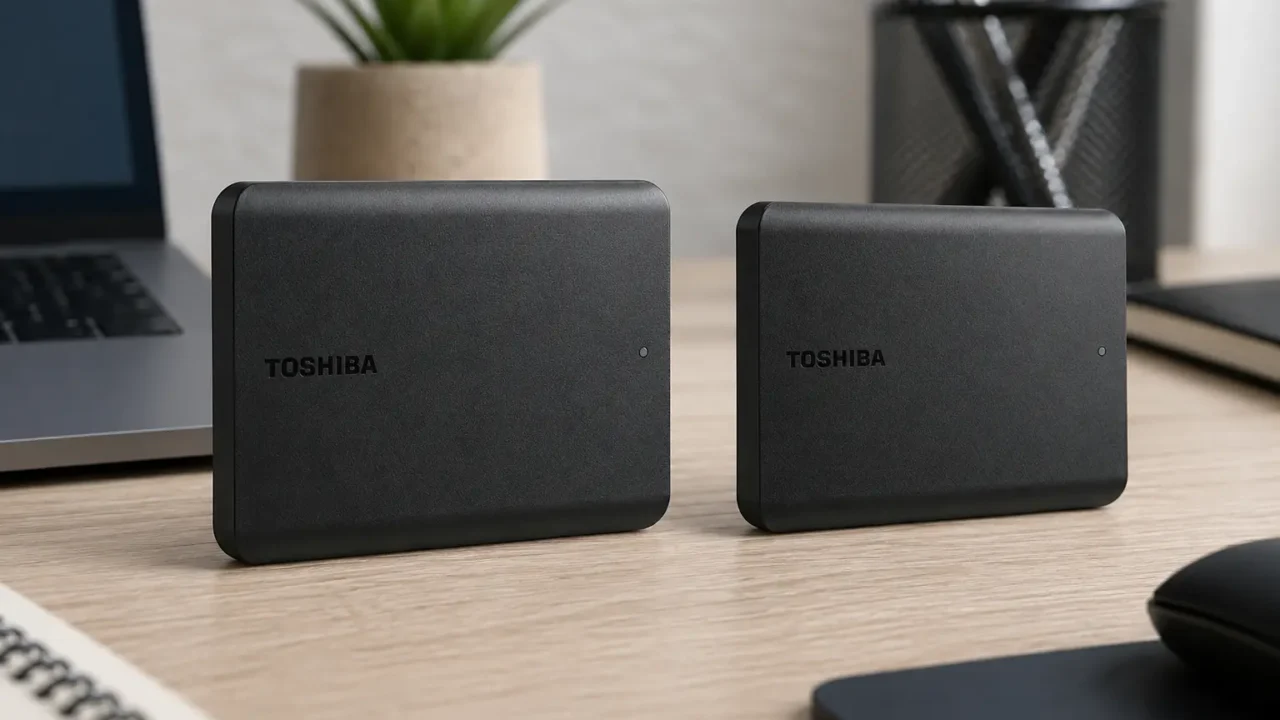 Toshiba Canvio Basics 2TB ou 1TB: a diferença é o espaço