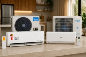 Elgin 9000 BTUs ou Midea 12000 BTUs: a escolha muda com o ambiente