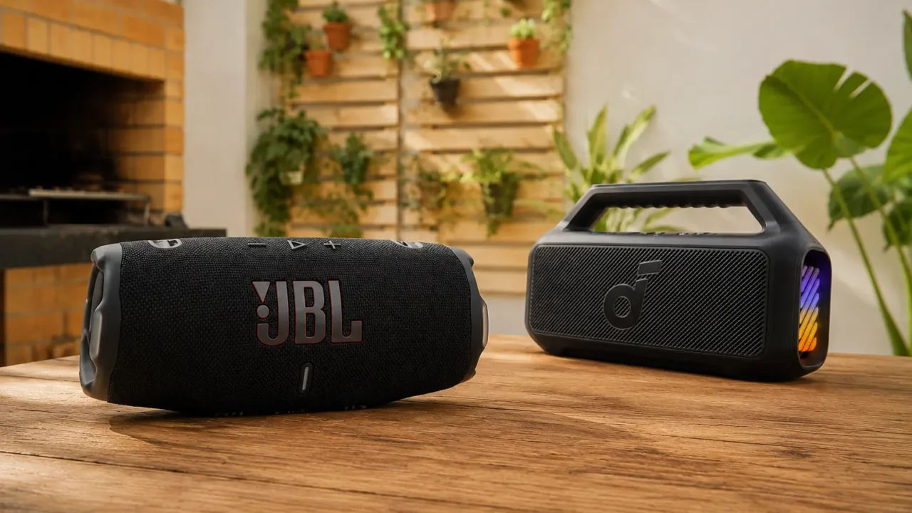 JBL Charge 6 e Soundcore Boom 2: resistência ou potência sonora
