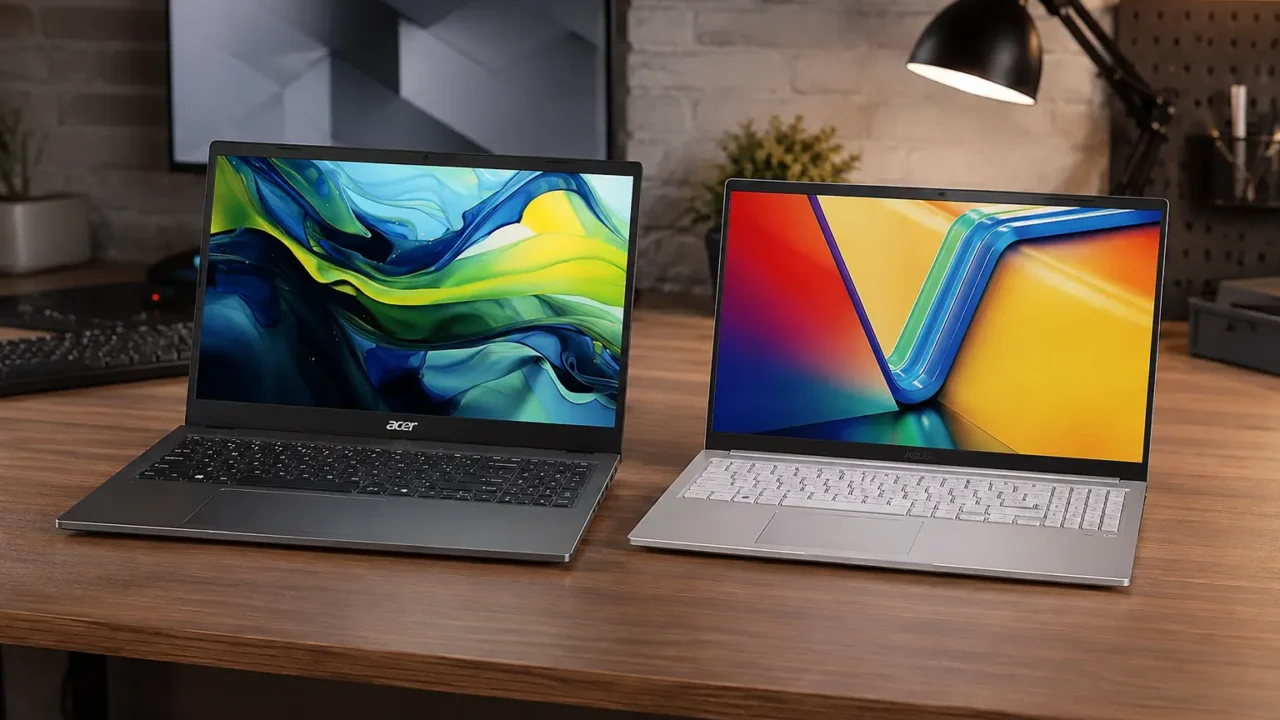 Acer Aspire Go 15 ou ASUS Vivobook 15: configuração ou extras