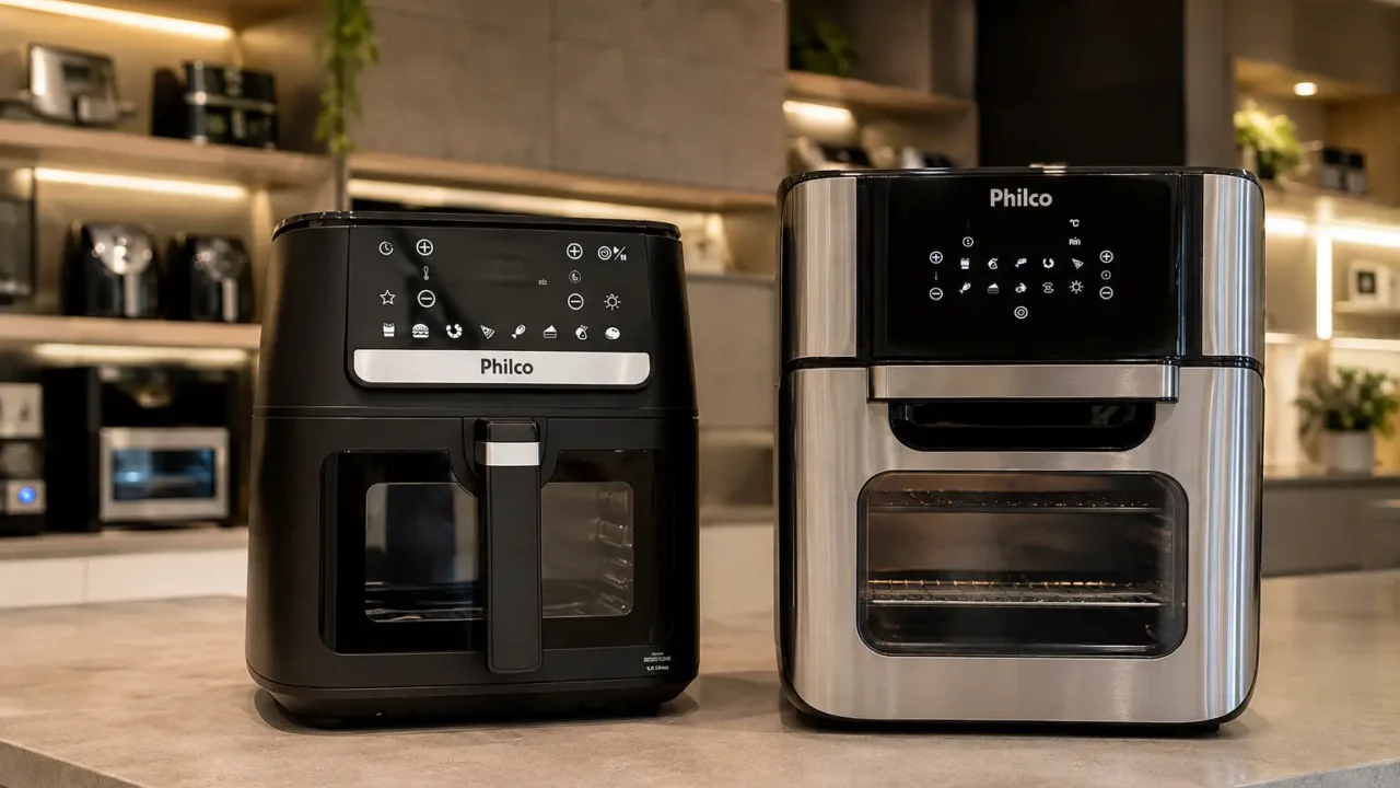 Philco PAF95A 9,5L ou PFR2200P 12L: Air Fryer ou forno 2 em 1