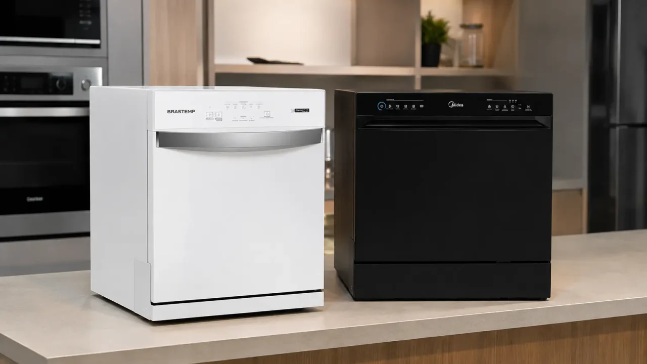 Brastemp BLF08BB ou Midea Touch Plus: capacidade igual, recursos distintos