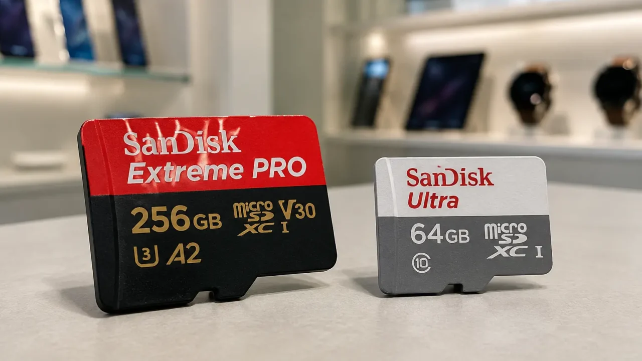 Extreme PRO 256GB ou SanDisk 64GB: capacidade define o perfil