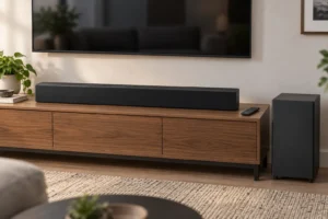 JBL SB580 fica no meio entre 2.0 simples e 5.1.2 com surrounds