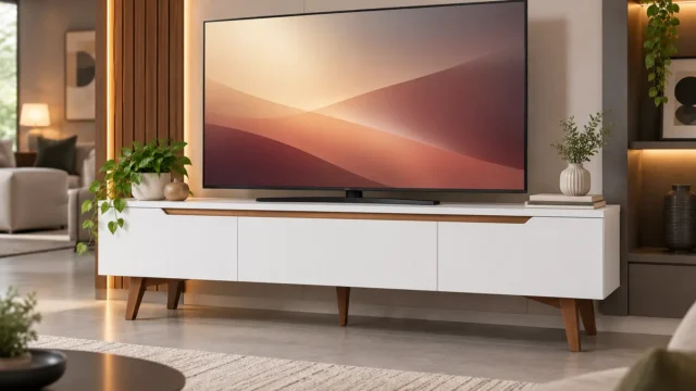 Rack, suspenso ou estante home: o móvel muda a sala da TV grande