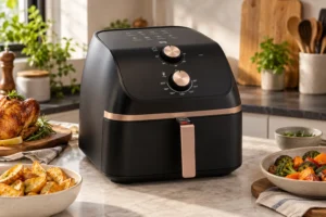 Air fryer de 9L: cesto amplo ou funções extras para cozinhar