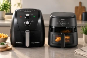 Mondial 8L ou Philips Walita 6,2L: capacidade ou mais controles