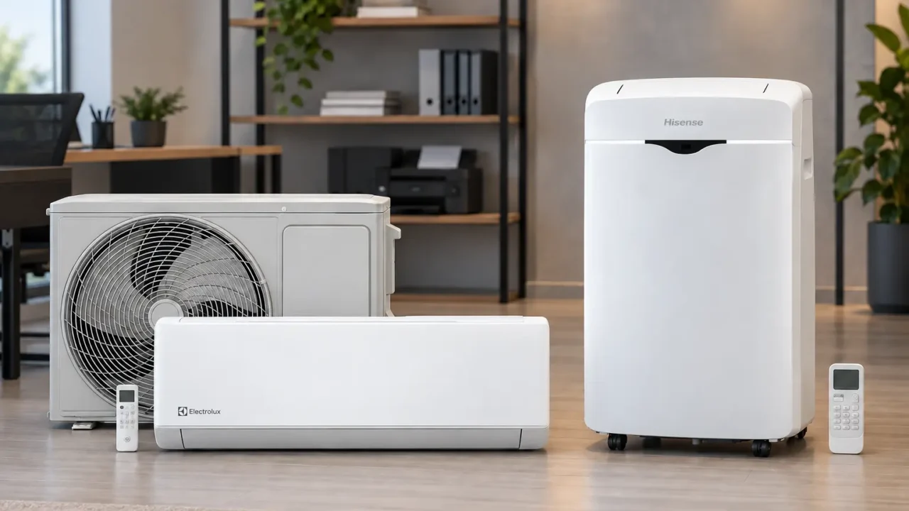 Split Electrolux ou portátil Hisense: o que muda na instalação