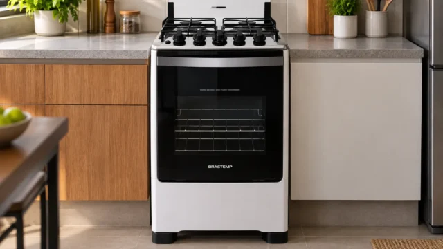 4 fogões de 4 bocas com mesa inox, vidro ou prateleiras ajustáveis